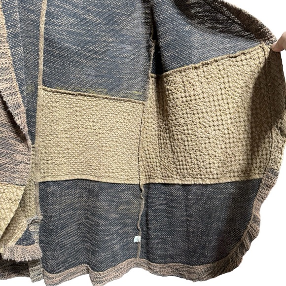 GIMMICKS by BKE Patch Cardigan Women's Size Small Brown with Lace Hood - Picture 8 of 9